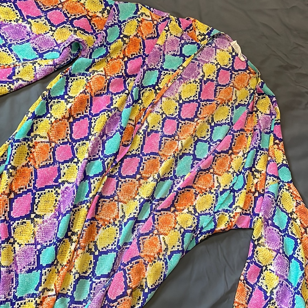 Rainbow Snake Print Kimono